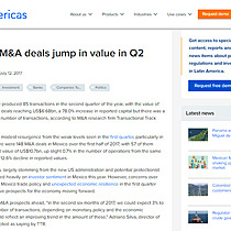 Mexican M&A deals jump in value in Q2